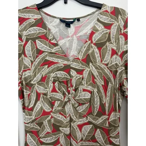 Boden Women's Jersey Knit Twist Front Leaf Design Size 12R Casual, Career, Event - Picture 4 of 11